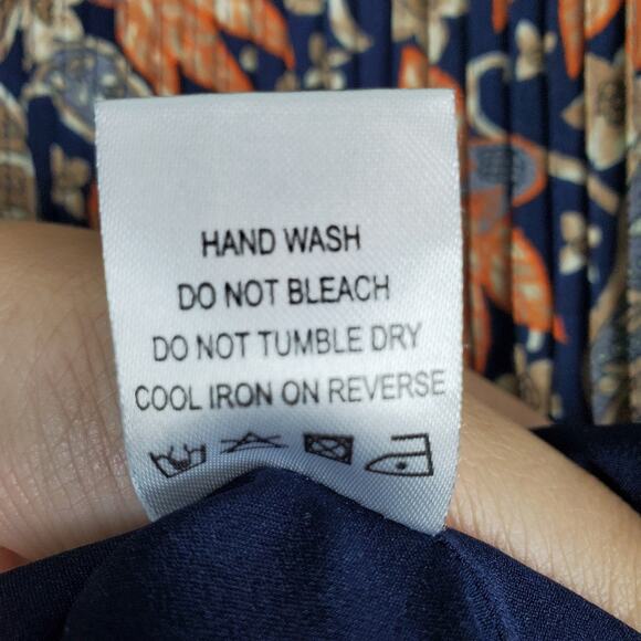 Tularosa Audrey Dark Himalayan Floral Blue Orange Bohemian Essence Mini Dress XS - Picture 7 of 7